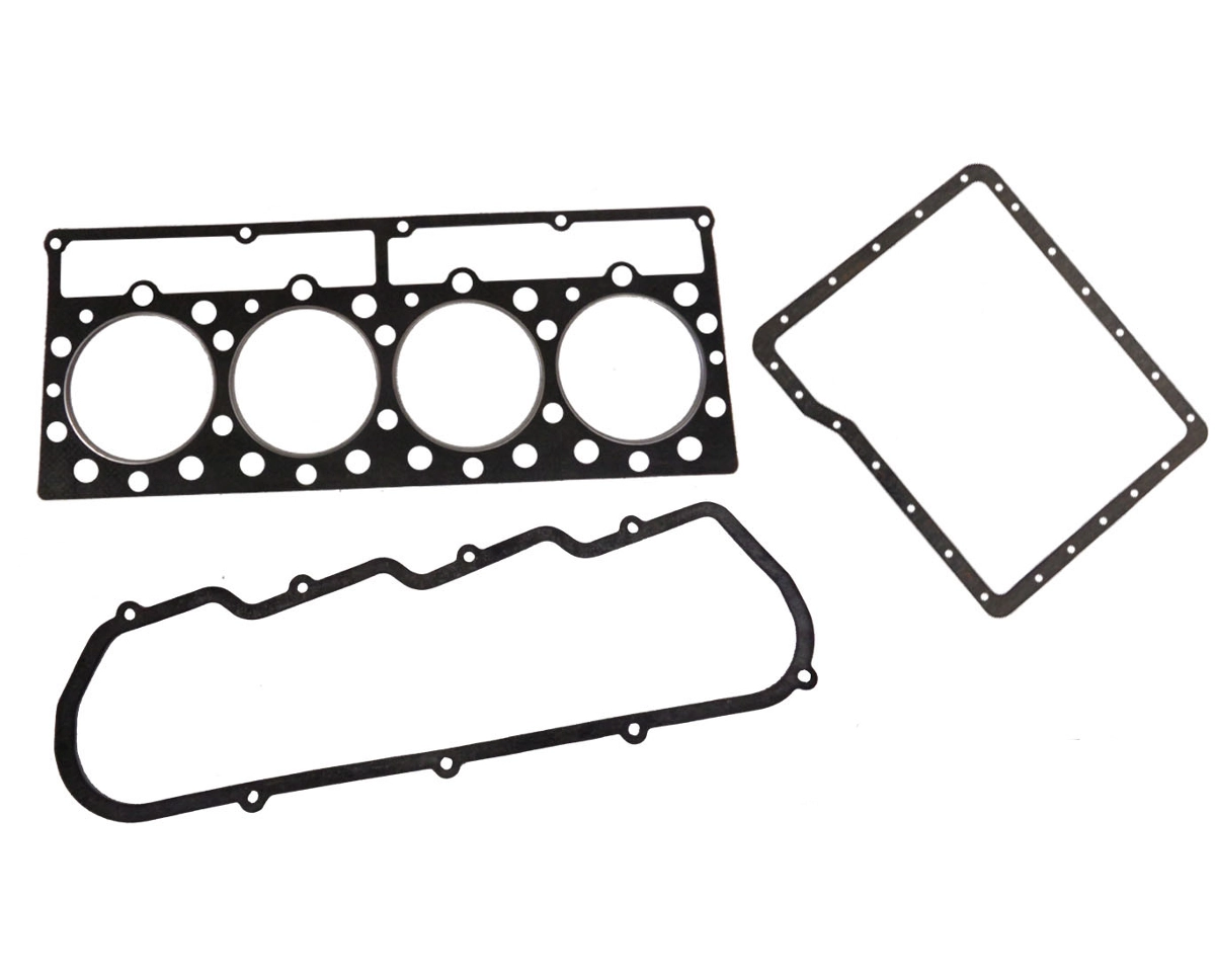 een koppakking en enkele dichtingen voor Caterpillar en Komatsu machines.